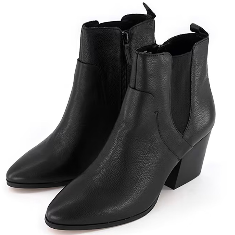 Violet and Red Kennedy Heeled Leather Bootie